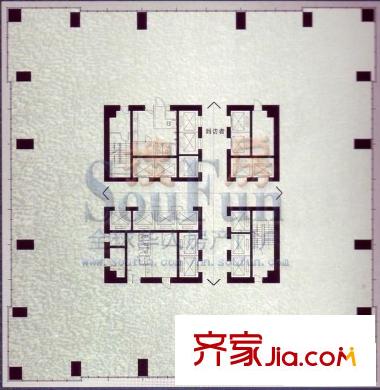 地王國際商會 1室 戶型圖