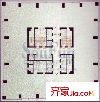 地王國際商會 1室 戶型圖