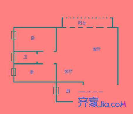 平湖家居 2室 戶型圖
