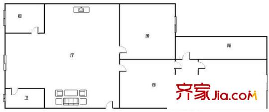 煙草公司平方米東宿舍戶型圖煙草公司專賣局宿舍 2室 戶型圖 2室2廳1衛(wèi)1廚