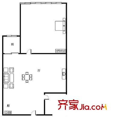 摩卡生活館 1室 戶型圖