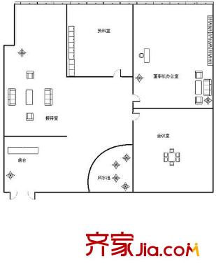 地王國際商會 3室 戶型圖