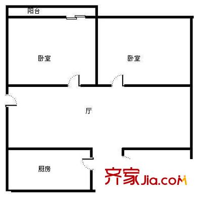 煙草公司平方米東宿舍戶型圖煙草公司專賣局宿舍 2室 戶型圖 2室1廳1衛(wèi)1廚