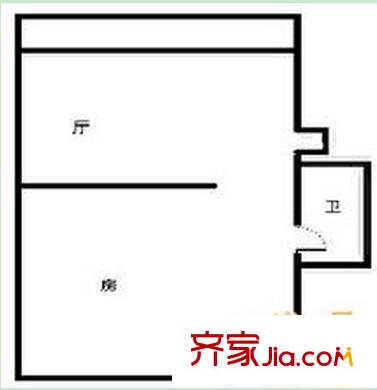 二十六中學(xué)教職工宿舍戶型圖1 1室1廳1衛(wèi)1廚