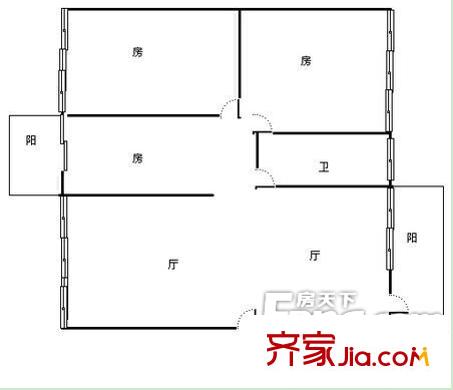 E時(shí)代科技商城戶型圖5 3室2廳1衛(wèi)1廚