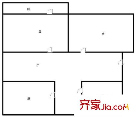 無(wú)線電管理局宿舍戶型圖東寶路東一里3號(hào)3室2廳1衛(wèi)1廚 3室2廳1衛(wèi)1廚