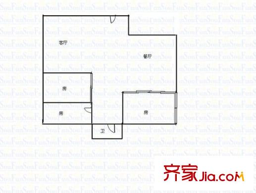中新國際 2室 戶型圖