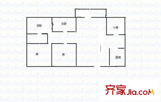 廣西電網(wǎng)公司平方米東生活區(qū)戶型圖廣西電網(wǎng)平方米東生活區(qū) 5室 戶型圖 5室2廳2衛(wèi)1廚