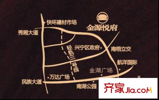 金源城?金源悅平方米交通圖