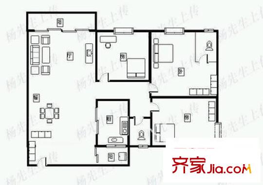 鳳嶺雅苑 3室 戶型圖