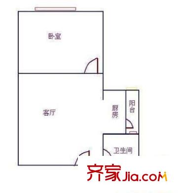怡心園 1室 戶型圖