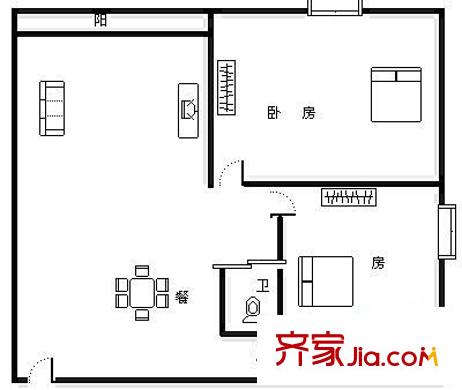 雍華廷 2室 戶型圖