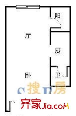 聯(lián)盟新城 1室 戶型圖