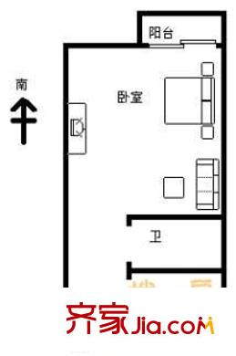 怡心園 1室 戶型圖