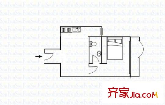 怡心園 1室 戶型圖