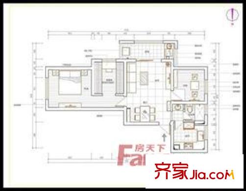 國(guó)營(yíng)林場(chǎng)開(kāi)發(fā)公司宿舍 戶型圖
