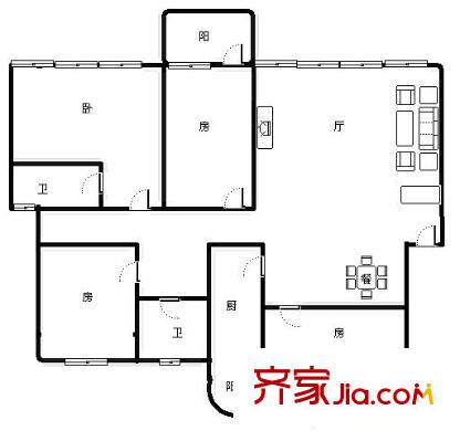 廣西招生考試院 4室 戶型圖