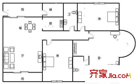 老撾園區(qū)吉象 3室 戶型圖