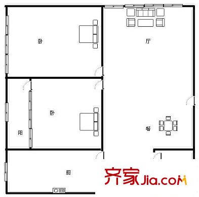 利源商住城 3室 戶型圖