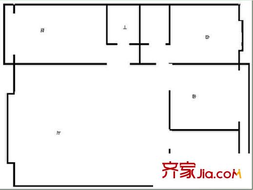 防衛(wèi)站宿舍樓戶型圖1 3室2廳2衛(wèi)1廚