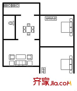 廣西廣播電視大學(xué)宿舍區(qū)戶型圖廣西廣播電視大學(xué)宿舍2s2t 2室2廳1衛(wèi)1廚