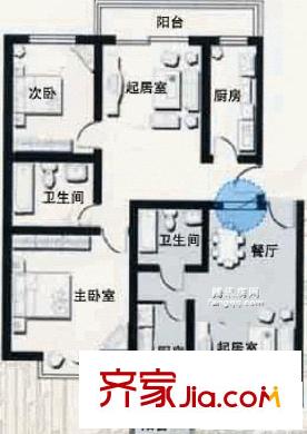 福源大樓 3室 戶型圖