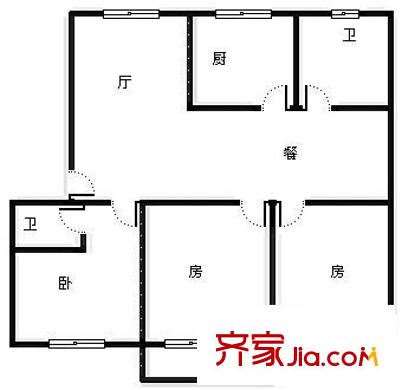 祥達(dá)花園 3室 戶型圖