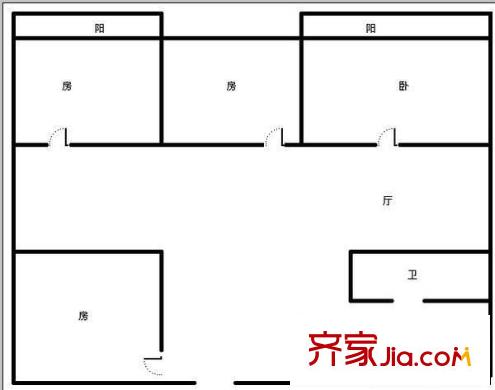 祥達花園 4室 戶型圖