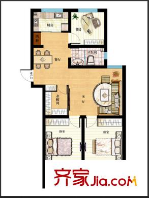金馬樓戶型圖4 3室2廳1衛(wèi)1廚