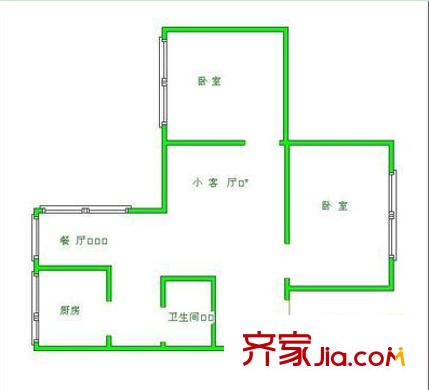 民主機(jī)械廠宿舍戶型圖2 