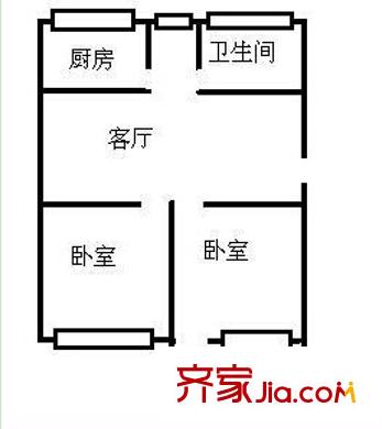 民主機(jī)械廠宿舍戶型圖5 