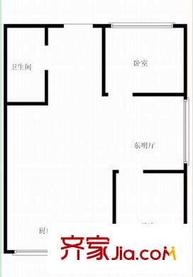 廣西交通科學(xué)研究所宿舍戶型圖5 2室2廳1衛(wèi)1廚