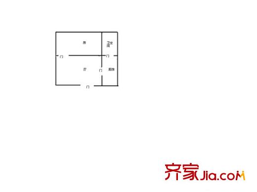 解放路商品房 1室 戶型圖