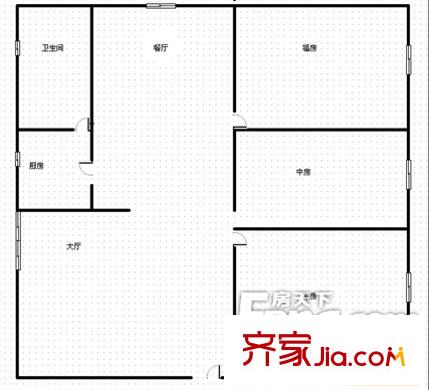 海關(guān)宿舍戶型圖13 3室1衛(wèi)1廚
