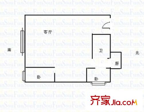 民主機(jī)械廠宿舍戶型圖3 