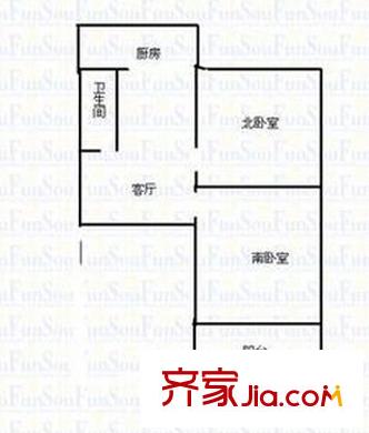 民主機(jī)械廠宿舍戶型圖4 