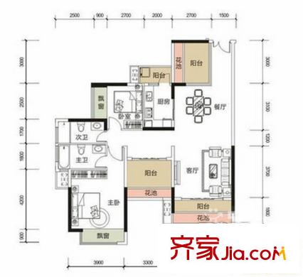 果品公司宿舍戶型圖QQ截圖20140401095259 2室2廳2衛(wèi)1廚