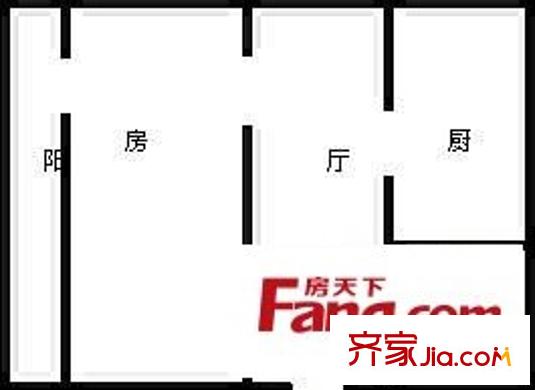 祥達花園 1室 戶型圖