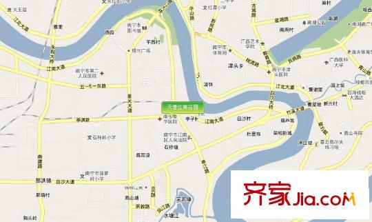 天譽江南花園交通圖區(qū)位圖