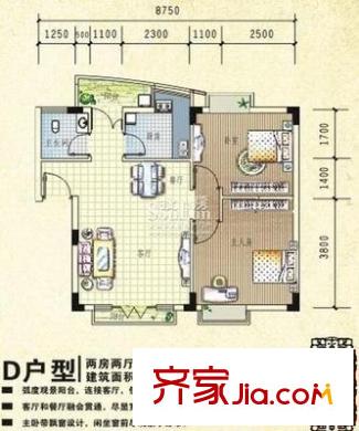 淡村商貿(mào)城 2室 戶型圖