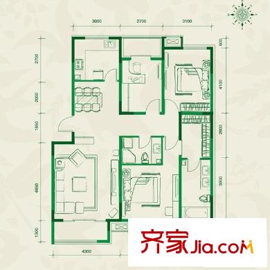 百色大廈 3室 戶型圖