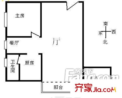 海關(guān)宿舍戶型圖12 2室2廳1衛(wèi)1廚