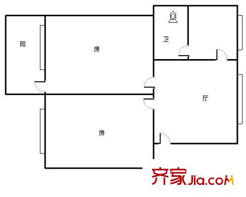 望州南小區(qū) 2室 戶型圖