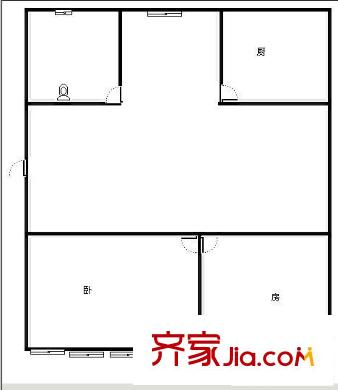 望州南小區(qū) 2室 戶型圖