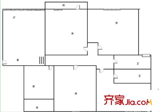 區(qū)糖業(yè)供銷公司生活區(qū)戶型圖15 4室2廳2衛(wèi)1廚