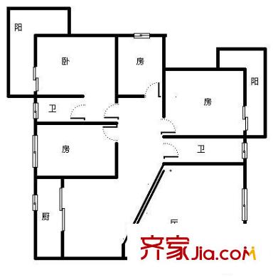 百色大廈 4室 戶型圖