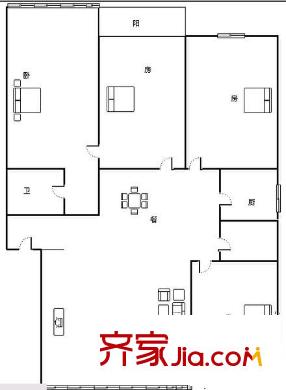 隱怡公寓 4室 戶型圖