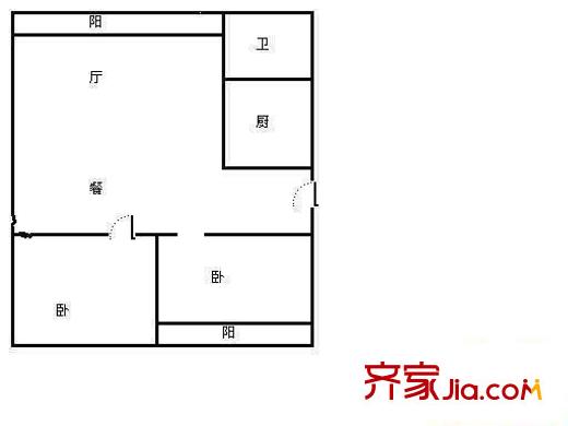 方洲苑 2室 戶型圖