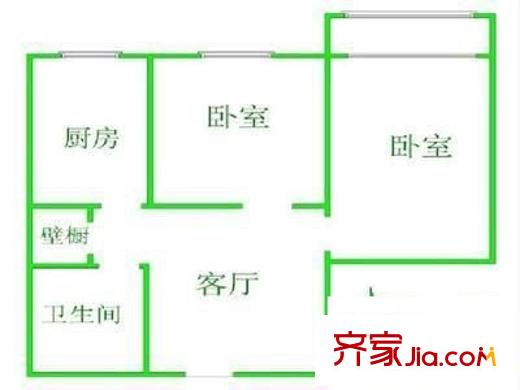 珉旖大廈 2室 戶型圖