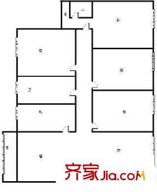 發(fā)改委宿舍 4室 戶型圖